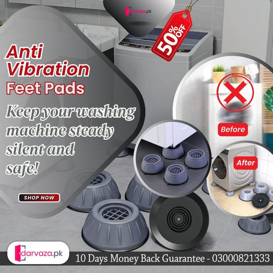Pack Of 4 Anti Vibration Feet Pads Washing Machine Shock Absorption Rubber Mat Anti-Vibration Pad Dryer Non-Slip Pad