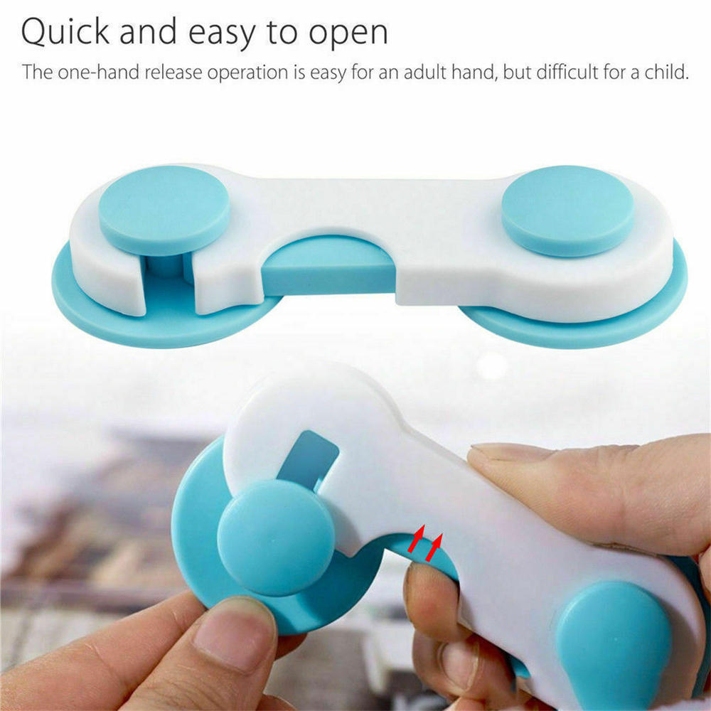 Plastic Safety Drawer Cabinets Fridge Furniture Blockers Doors Security Lock for Toddler Baby Protection