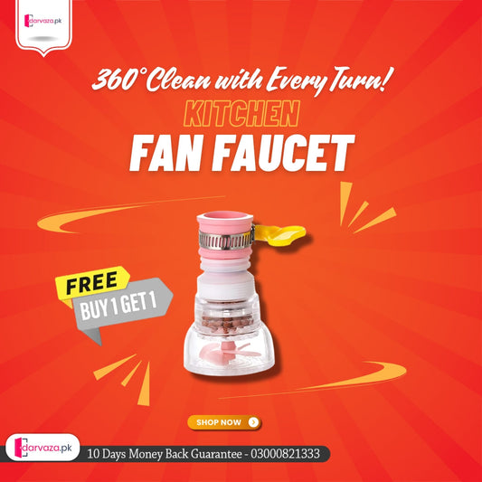 Imported Fan Faucet With Clip 360 Adjustable Flexible Kitchen Faucet Tap Water Filter