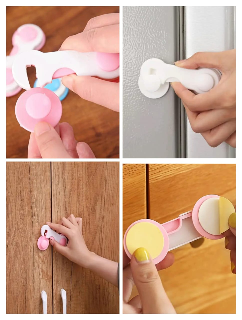 Plastic Safety Drawer Cabinets Fridge Furniture Blockers Doors Security Lock for Toddler Baby Protection