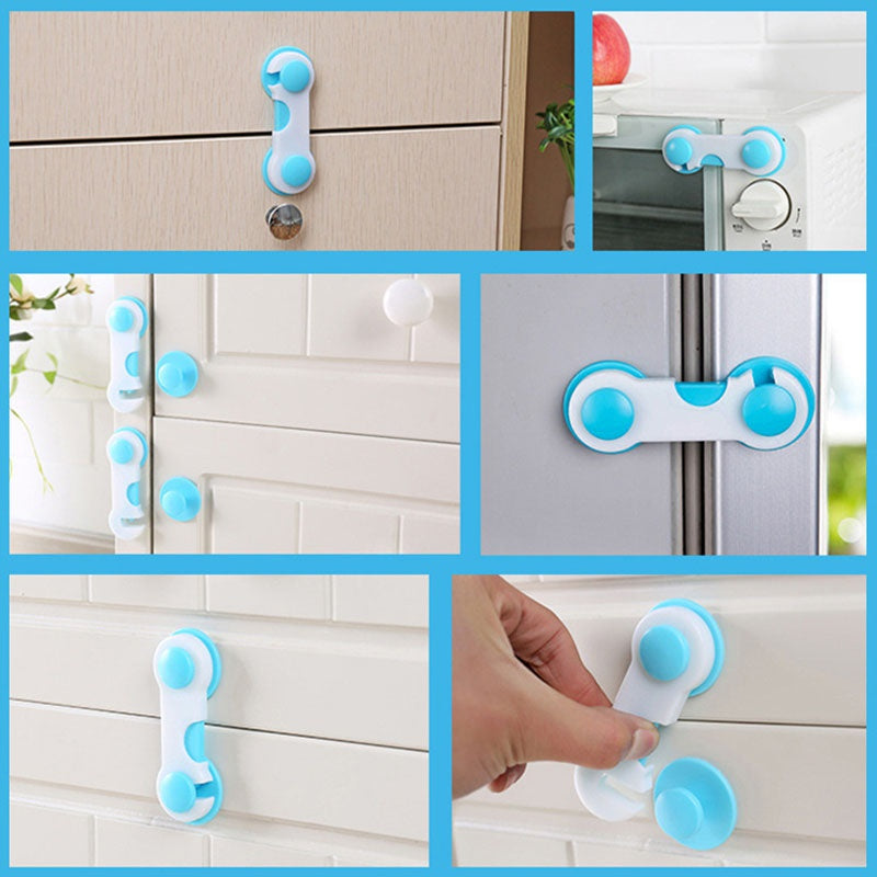 Plastic Safety Drawer Cabinets Fridge Furniture Blockers Doors Security Lock for Toddler Baby Protection