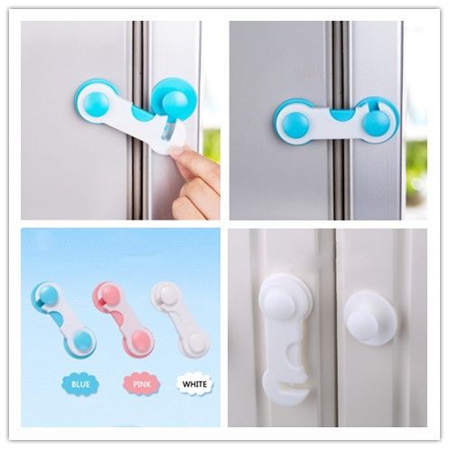 Plastic Safety Drawer Cabinets Fridge Furniture Blockers Doors Security Lock for Toddler Baby Protection
